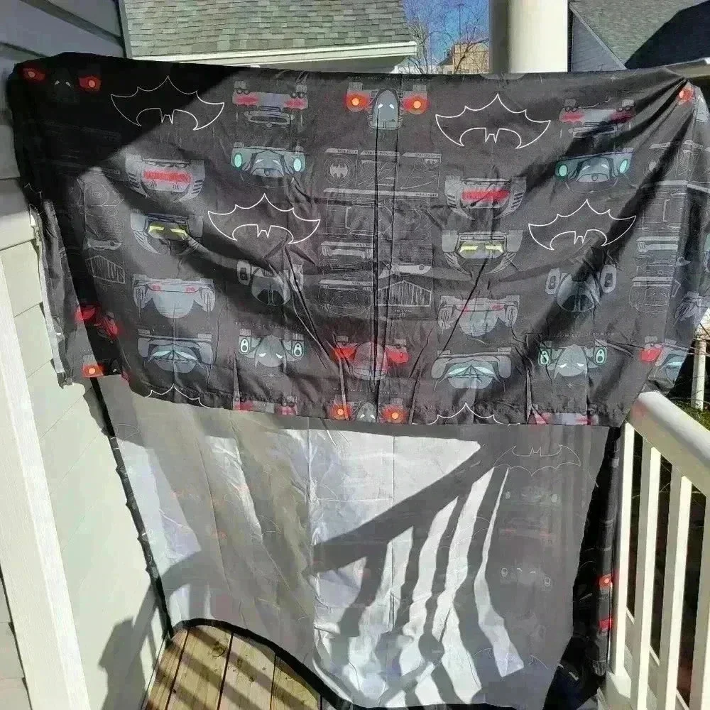 BATMAN DC COMICS BEDDING SUPER SOFT TWIN SIZE TOP SHEET BLACK